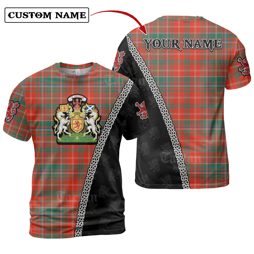 MacDougall Ancient Tartan Shirt with Scotland Coat of Arms & Custom Name PU21