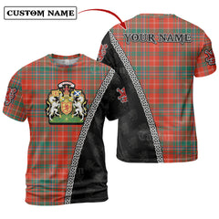 MacDougall Ancient Tartan Shirt with Scotland Coat of Arms & Custom Name PU21