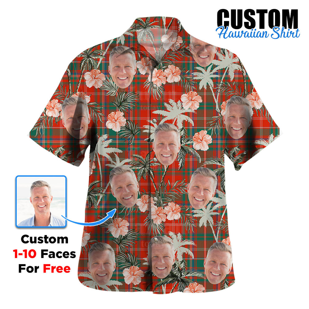 Clan MacDougall Ancient Tartan Custom Face Hawaiian Shirt – Unisex Gift for Family Members, Summer Party EP49 MacDougall Ancient Tartan Tartan Hawaii Shirt