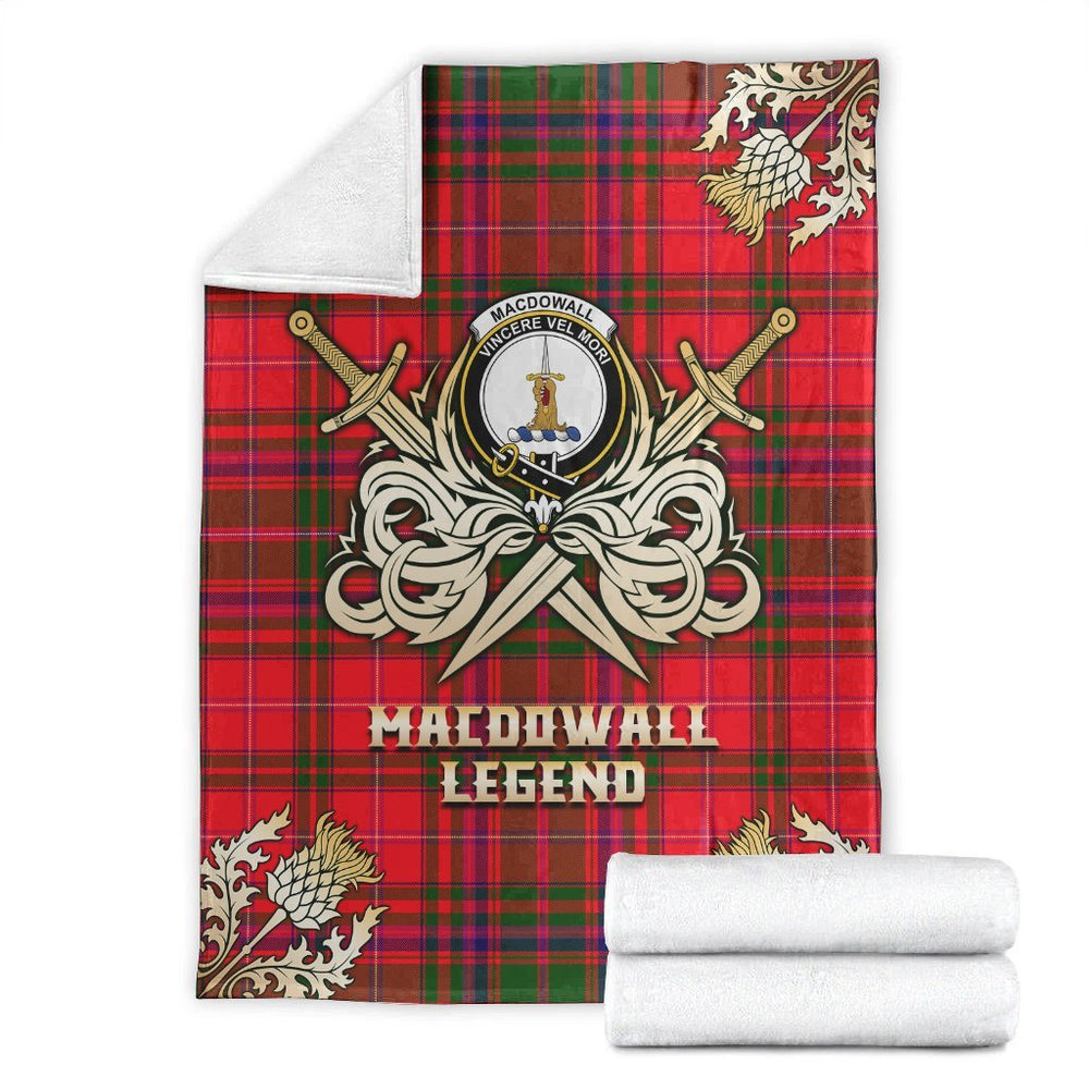 Clan MacDowall Tartan Gold Courage Symbol Blanket YD89 Clan MacDowall Tartan Today