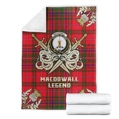 Clan MacDowall Tartan Gold Courage Symbol Blanket YD89 Clan MacDowall Tartan Today