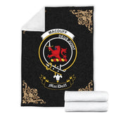 Clan MacDuff Crest Tartan Premium Blanket Black JC20 Clan MacDuff Tartan Today