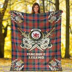 Clan MacDuff Ancient Tartan Gold Courage Symbol Blanket XJ96 Clan MacDuff Tartan Today