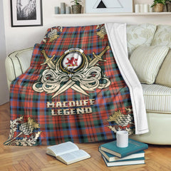 Clan MacDuff Ancient Tartan Gold Courage Symbol Blanket XJ96 Clan MacDuff Tartan Today