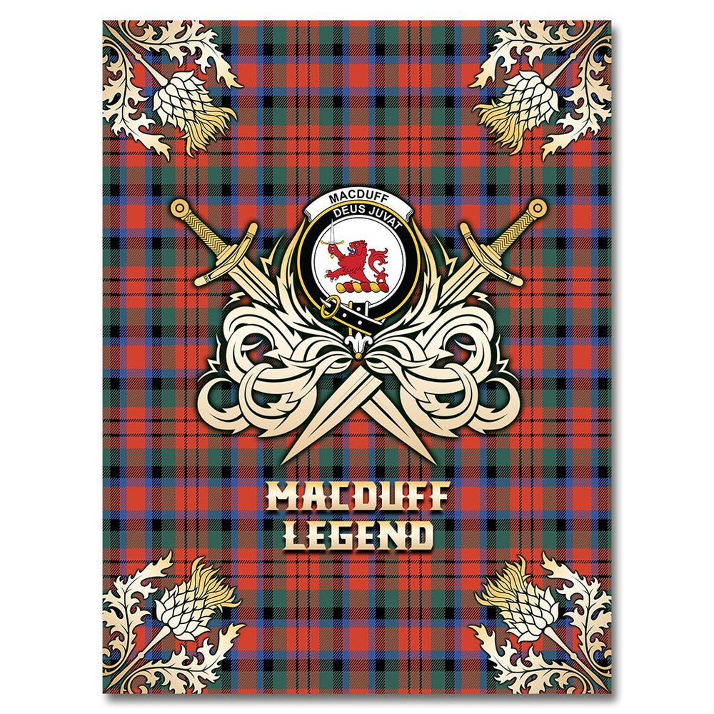 Clan MacDuff Ancient Tartan Gold Courage Symbol Blanket XJ96 Clan MacDuff Tartan Today