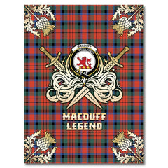 Clan MacDuff Ancient Tartan Gold Courage Symbol Blanket XJ96 Clan MacDuff Tartan Today
