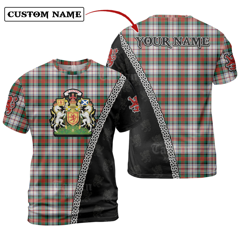 MacDuff Dress Ancient Tartan Shirt with Scotland Coat of Arms & Custom Name LA19
