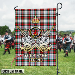 Personalized Custom Name Clan MacDuff Dress Modern Tartan Garden Flag with Clan Crest and the Golden Sword of Courageous Legacy DM99 - MacDuff Dress Modern Tartan Design, Scottish Heritage Gift