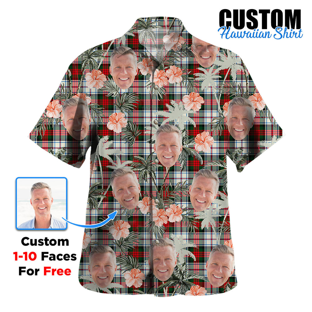 Clan MacDuff Dress Modern Tartan Custom Face Hawaiian Shirt – Unisex Gift for Family Members, Summer Party JA10 MacDuff Dress Modern Tartan Tartan Hawaii Shirt