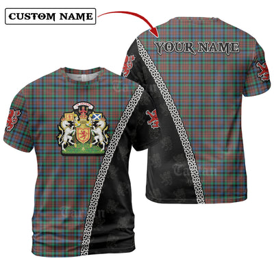 Personalized Clan MacDuff Hunting Ancient Tartan Shirt with Scotland Coat of Arms & Custom Name