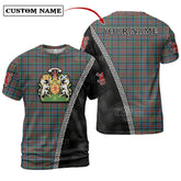 MacDuff Hunting Ancient Tartan Shirt with Scotland Coat of Arms & Custom Name QM66