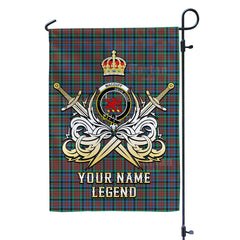 Custom Name Clan MacDuff Hunting Ancient Tartan Garden Flag with Clan Crest and the Golden Sword of Courageous Legacy EW72