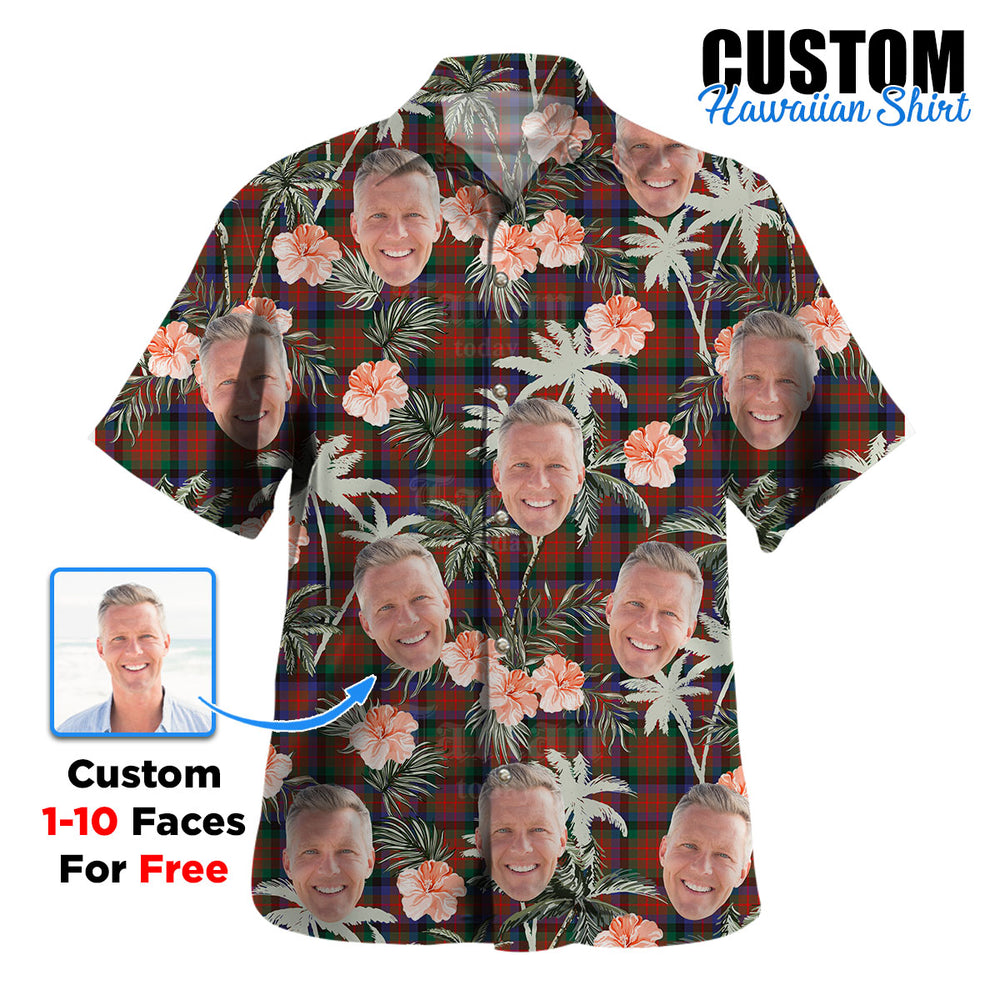 Clan MacDuff Hunting Modern Tartan Custom Face Hawaiian Shirt – Unisex Gift for Family Members, Summer Party OJ90 MacDuff Hunting Modern Tartan Tartan Hawaii Shirt