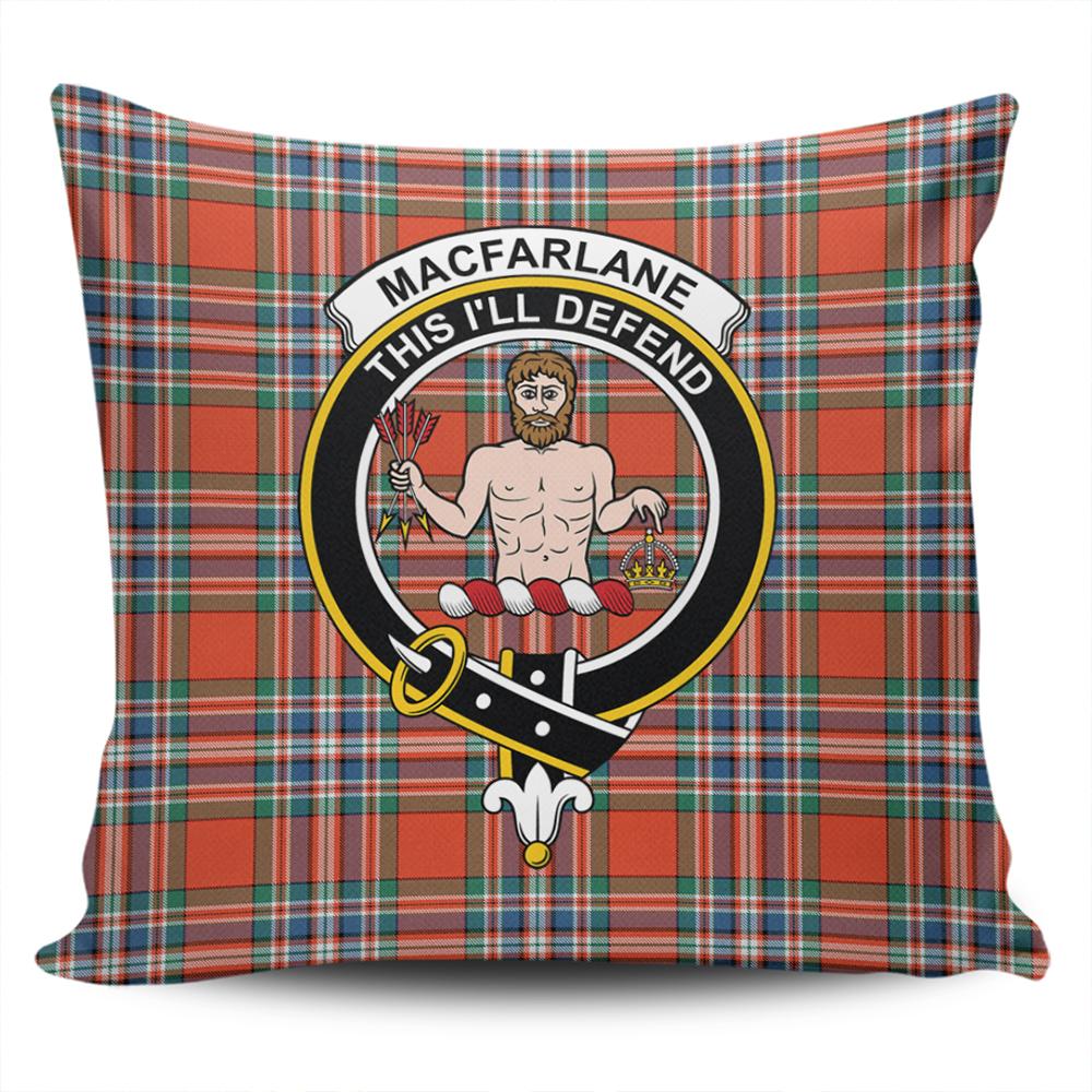 Clan MacFarlane Ancient Tartan Crest Pillow Cover JO37 Clan MacFarlane Tartan Today