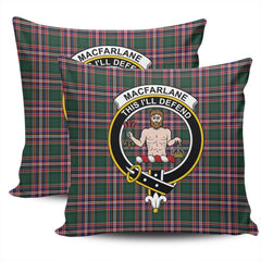Clan Clan MacFarlane Hunting Modern Tartan Crest Pillow Cover AI18 Clan MacFarlane Tartan Today