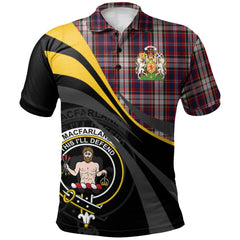 Clan MacFarlane Dress Tartan Polo Shirt - Royal Coat Of Arms Style II39 MacFarlane Dress Tartan Tartan Polo