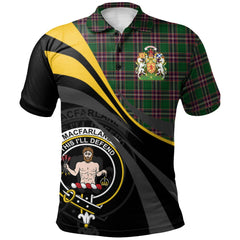 Clan MacFarlane Hunting Tartan Polo Shirt - Royal Coat Of Arms Style SO85 MacFarlane Hunting Tartan Tartan Polo