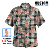 Clan MacFarlane Black & White Ancient Tartan Custom Face Hawaiian Shirt – Unisex Gift for Family Members, Summer Party TK67 MacFarlane Black & White Ancient Tartan Tartan Hawaii Shirt