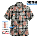 Clan MacFarlane Black & White Tartan Custom Face Hawaiian Shirt – Unisex Gift for Family Members, Summer Party BV75 MacFarlane Black & White Tartan Tartan Hawaii Shirt