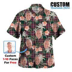 Clan MacFarlane Hunting Modern Tartan Custom Face Hawaiian Shirt – Unisex Gift for Family Members, Summer Party DG11 MacFarlane Hunting Modern Tartan Tartan Hawaii Shirt