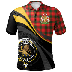 Clan MacFie Tartan Polo Shirt - Royal Coat Of Arms Style DV74 MacFie Tartan Tartan Polo