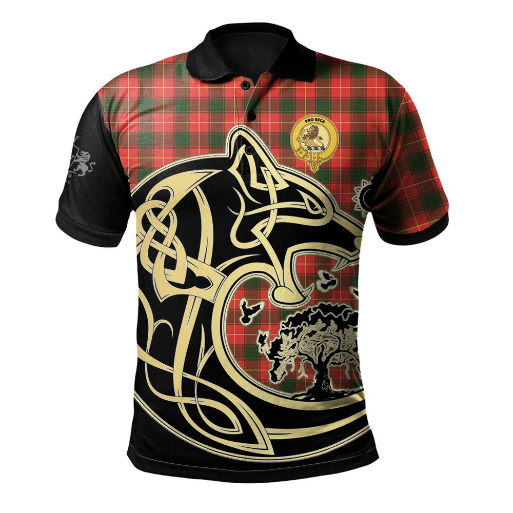 Clan MacFie Tartan Polo Shirt Viking Wolf DH68 MacFie Tartan Tartan Polo