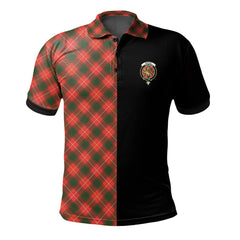 Clan MacFie Tartan Polo Shirt Half of Me - Cross Style SW88 MacFie Tartan Tartan Polo