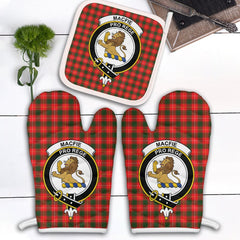 Clan MacFie Tartan Crest Oven Mitt And Pot Holder (2 Oven Mitts + 1 Pot Holder) OG79 Clan MacPhee_MacFie Tartan Today