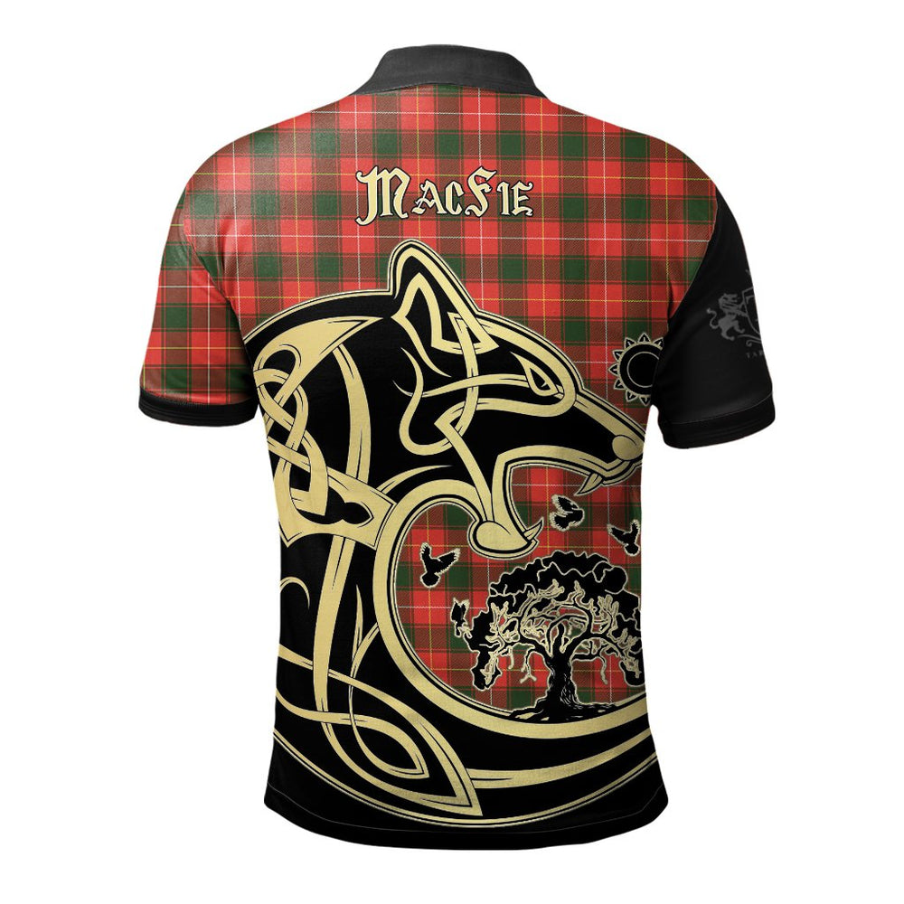 Clan MacFie Tartan Polo Shirt Viking Wolf DH68 MacFie Tartan Tartan Polo