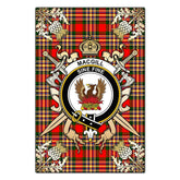 Clan MacGill Modern Tartan Crest Black Garden Flag - Gold Thistle YF95 Clan MacGill Tartan Today