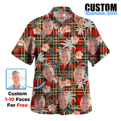 Clan MacGill Modern Tartan Custom Face Hawaiian Shirt – Unisex Gift for Family Members, Summer Party YM35 MacGill Modern Tartan Tartan Hawaii Shirt