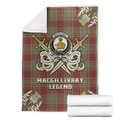 Clan MacGillivray Hunting Ancient Tartan Gold Courage Symbol Blanket GJ93 Clan MacGillivray Tartan Today