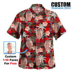 Clan MacGillivray Modern Tartan Custom Face Hawaiian Shirt – Unisex Gift for Family Members, Summer Party GL19 MacGillivray Modern Tartan Tartan Hawaii Shirt