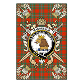 Clan MacGregor Ancient Tartan Crest Black Garden Flag - Gold Thistle TK83 Clan MacGregor Tartan Today