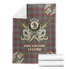 Clan MacGregor Hunting Ancient Tartan Gold Courage Symbol Blanket SH83 Clan MacGregor Tartan Today