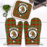 Clan MacGregor Modern Tartan Crest Oven Mitt And Pot Holder (2 Oven Mitts + 1 Pot Holder) ZR93 Clan MacGregor Tartan Today