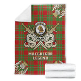 Clan MacGregor Modern Tartan Gold Courage Symbol Blanket ZW89 Clan MacGregor Tartan Today