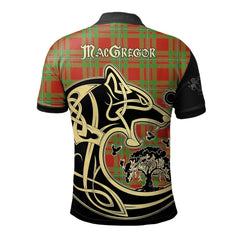 Clan MacGregor Modern Tartan Polo Shirt Viking Wolf OL81 MacGregor Modern Tartan Tartan Polo