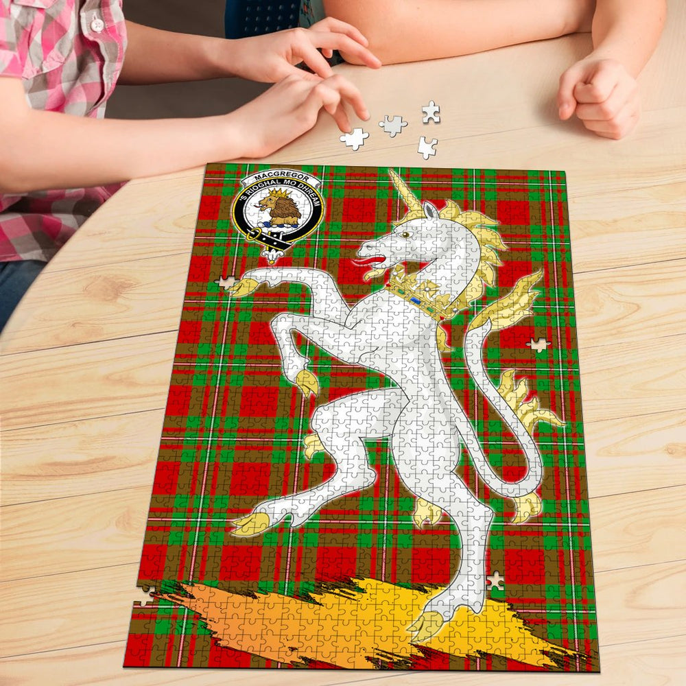 Clan MacGregor Modern Tartan Crest Unicorn Scotland Jigsaw Puzzles Gift For Family SL47 Clan MacGregor Tartan Today