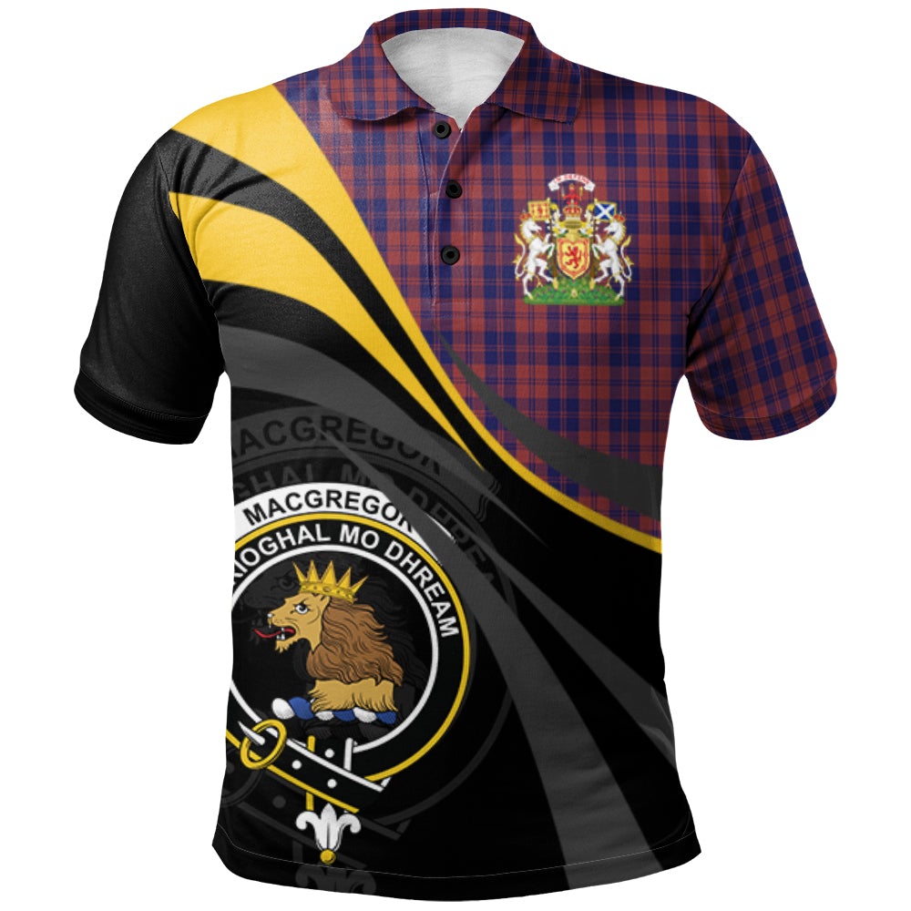 Clan MacGregor of Glengyle Tartan Polo Shirt - Royal Coat Of Arms Style BM28 MacGregor of Glengyle Tartan Tartan Polo