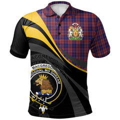Clan MacGregor of Glengyle Tartan Polo Shirt - Royal Coat Of Arms Style BM28 MacGregor of Glengyle Tartan Tartan Polo