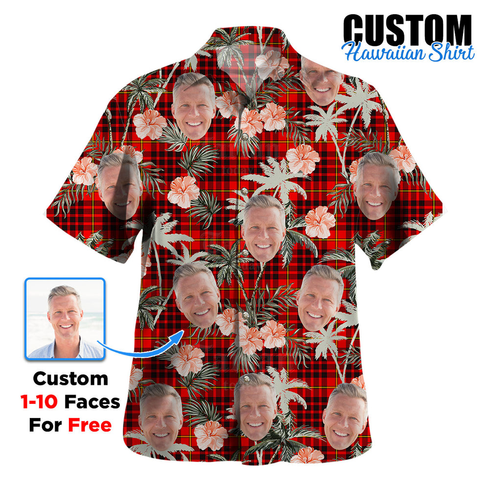 Clan MacIan Tartan Custom Face Hawaiian Shirt – Unisex Gift for Family Members, Summer Party IY27 MacIan Tartan Tartan Hawaii Shirt