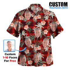 Clan MacIan Tartan Custom Face Hawaiian Shirt – Unisex Gift for Family Members, Summer Party IY27 MacIan Tartan Tartan Hawaii Shirt