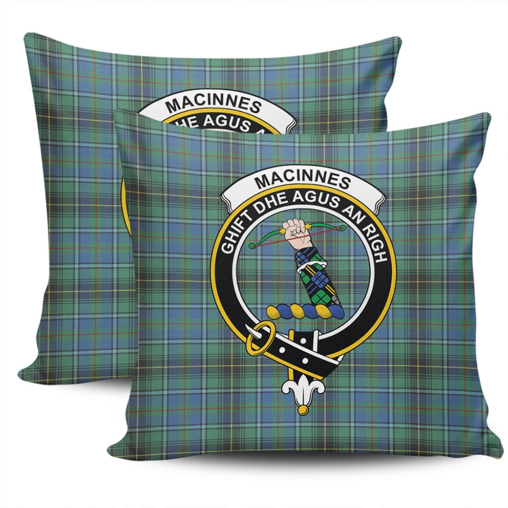 Clan MacInnes Ancient Tartan Crest Pillow Cover MZ56 Clan MacInnes Tartan Today