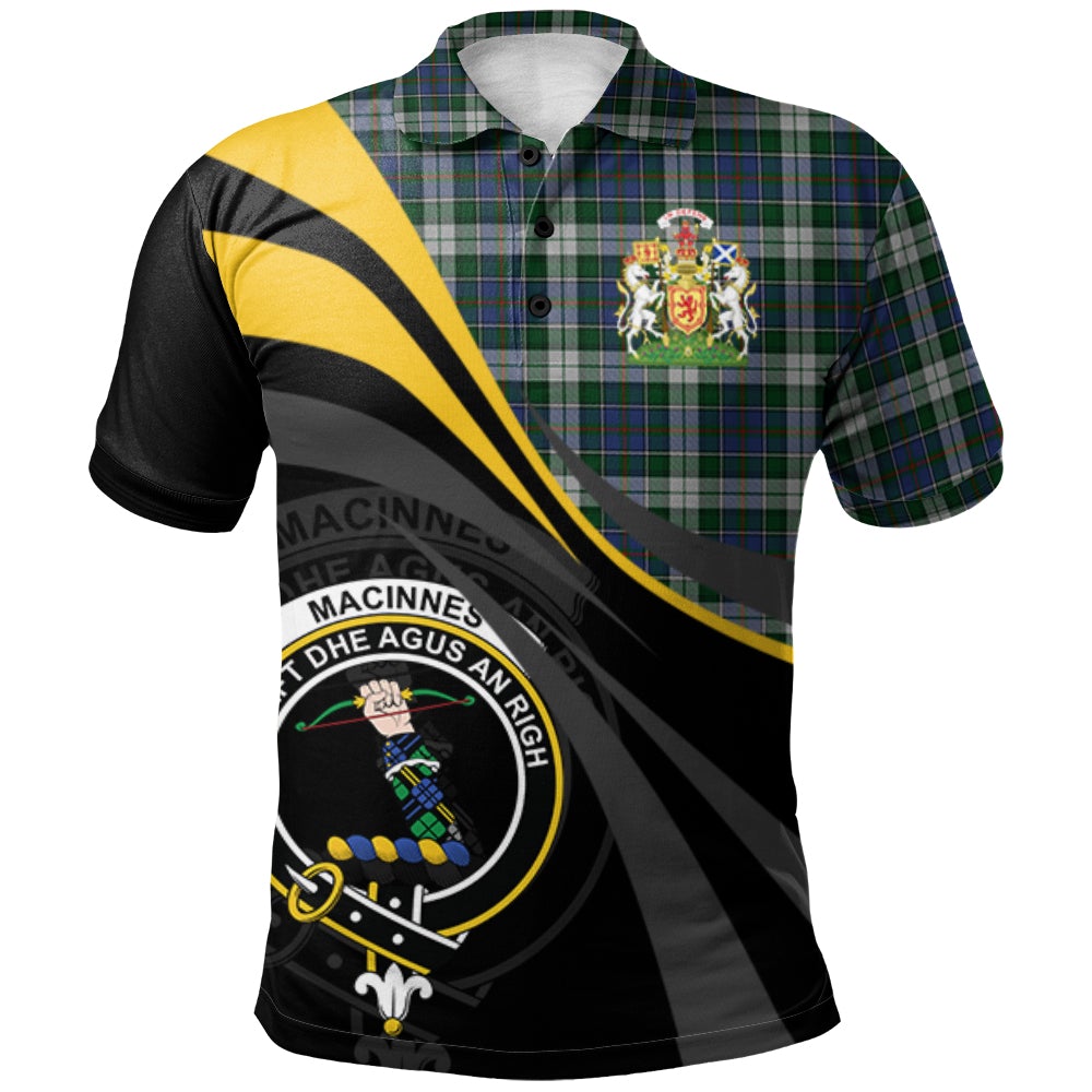 Clan MacInnes Dress Tartan Polo Shirt - Royal Coat Of Arms Style SQ24 MacInnes Dress Tartan Tartan Polo
