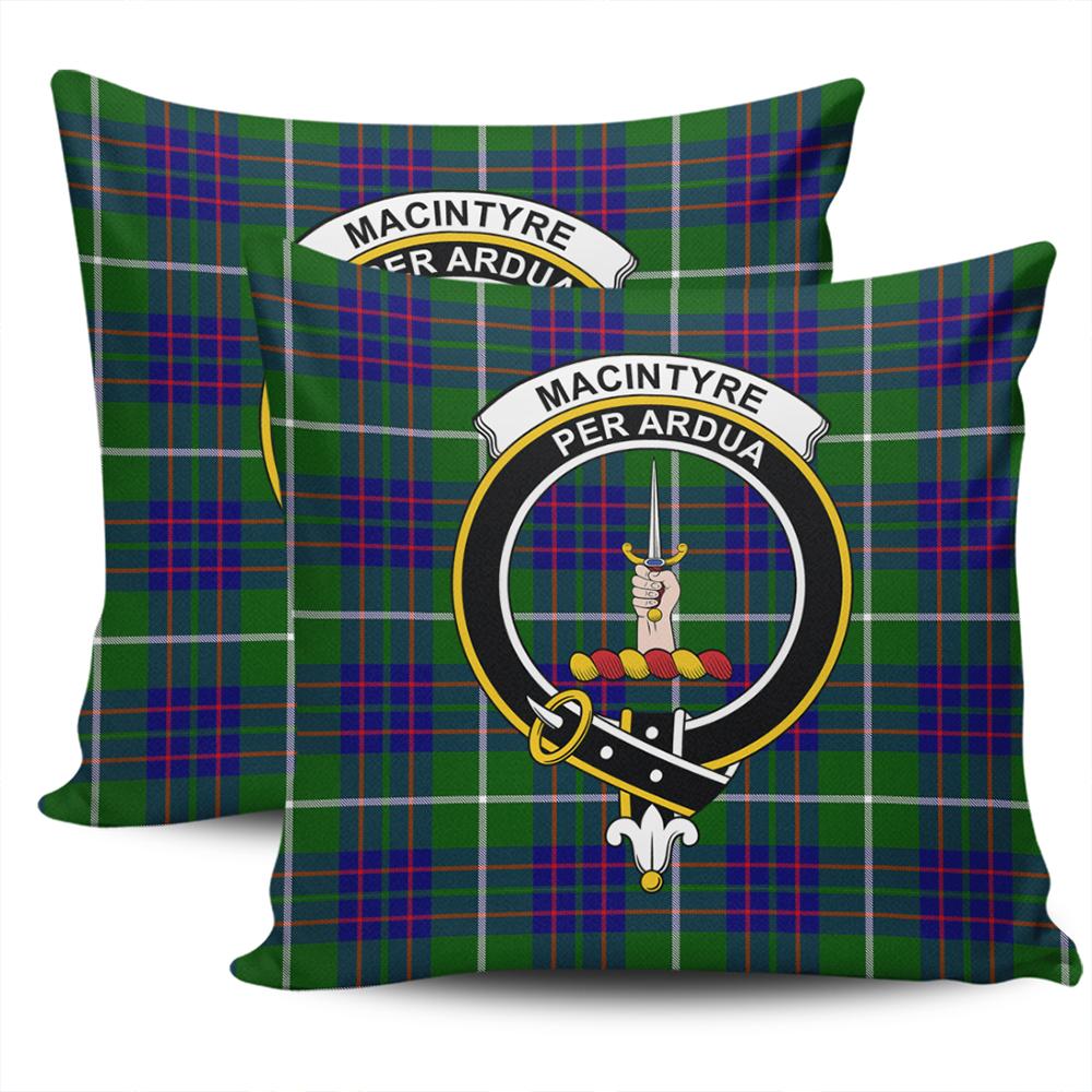 Clan MacIntyre Hunting Modern Tartan Crest Pillow Cover OF39 Clan MacIntyre Tartan Today