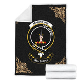 Clan MacIntyre Crest Tartan Premium Blanket Black NX83 Clan MacIntyre Tartan Today