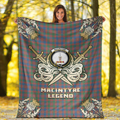 Clan Clan MacIntyre Ancient Tartan Gold Courage Symbol Blanket VZ86 Clan MacIntyre Tartan Today