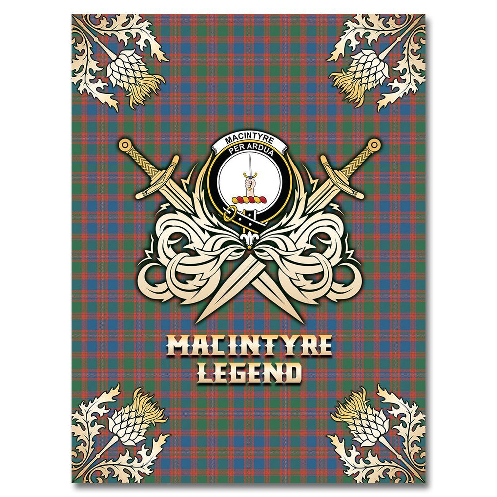 Clan Clan MacIntyre Ancient Tartan Gold Courage Symbol Blanket VZ86 Clan MacIntyre Tartan Today