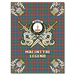 Clan Clan MacIntyre Ancient Tartan Gold Courage Symbol Blanket VZ86 Clan MacIntyre Tartan Today